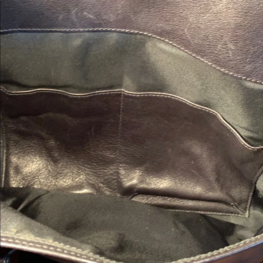 Vintage Coach lock/keys computer shoulder leather